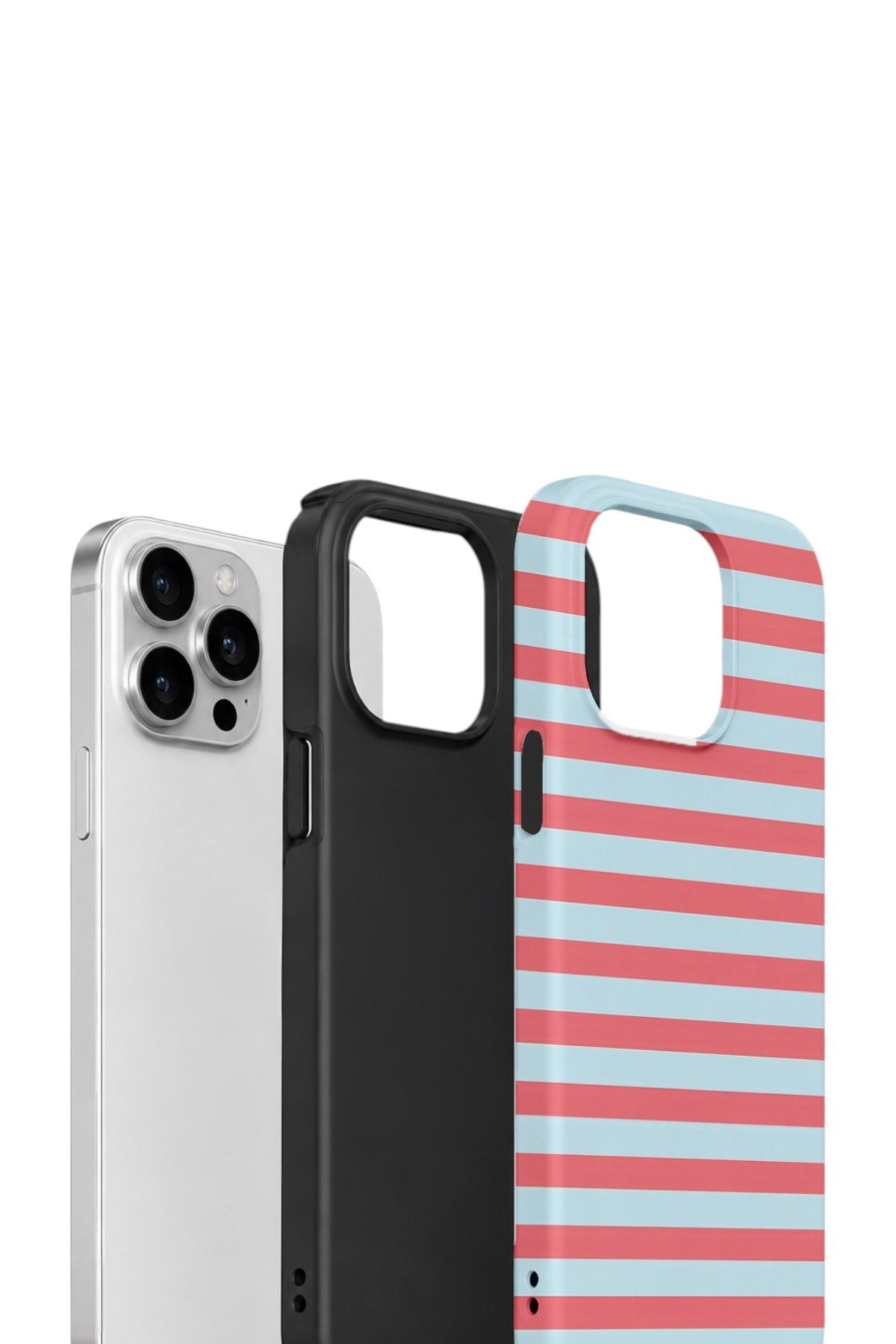 iPhone 15 Pro Vorian Çift Katmanlı Kılıf Candy Horizon Stripe