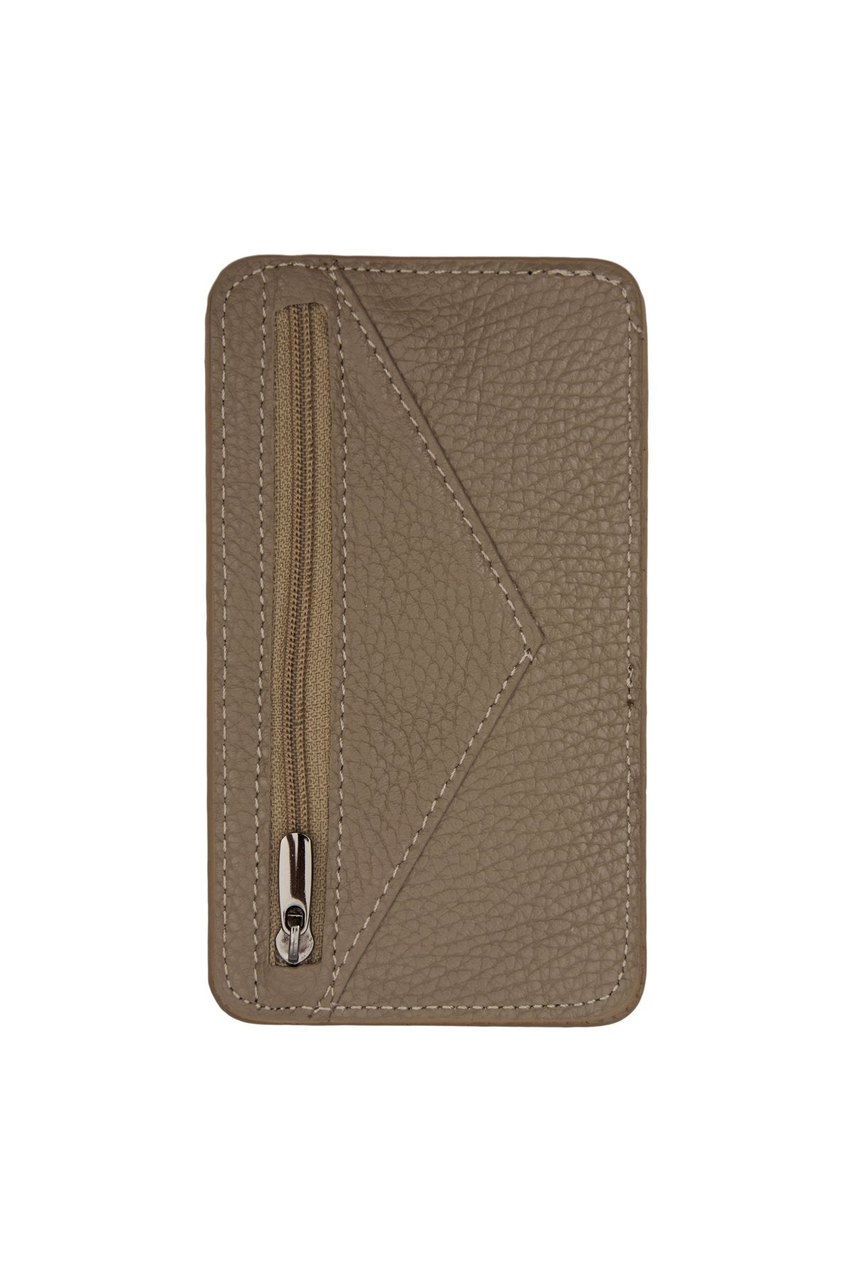 Hakiki Deri Unısex Kartlık Cüzdan Bej