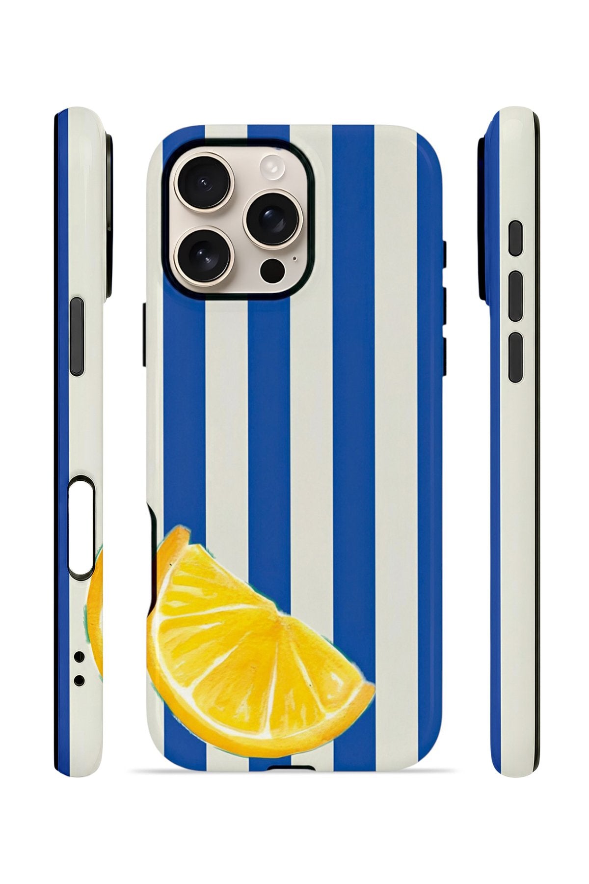 iPhone 16 Pro Vorian Çift Katmanlı Kılıf Lemon Coast Stripe