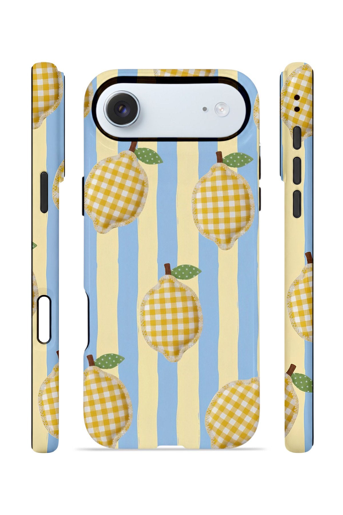 iPhone 17 Air Vorian Çift Katmanlı Kılıf Gingham Lemon Grove