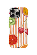 iPhone 15 Pro Vorian Çift Katmanlı Kılıf Tutti Frutti Stripe