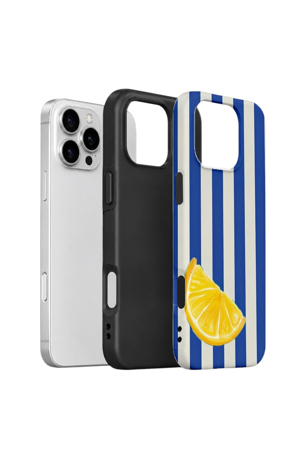iPhone 16 Pro Max Vorian Çift Katmanlı Kılıf Lemon Coast Stripe