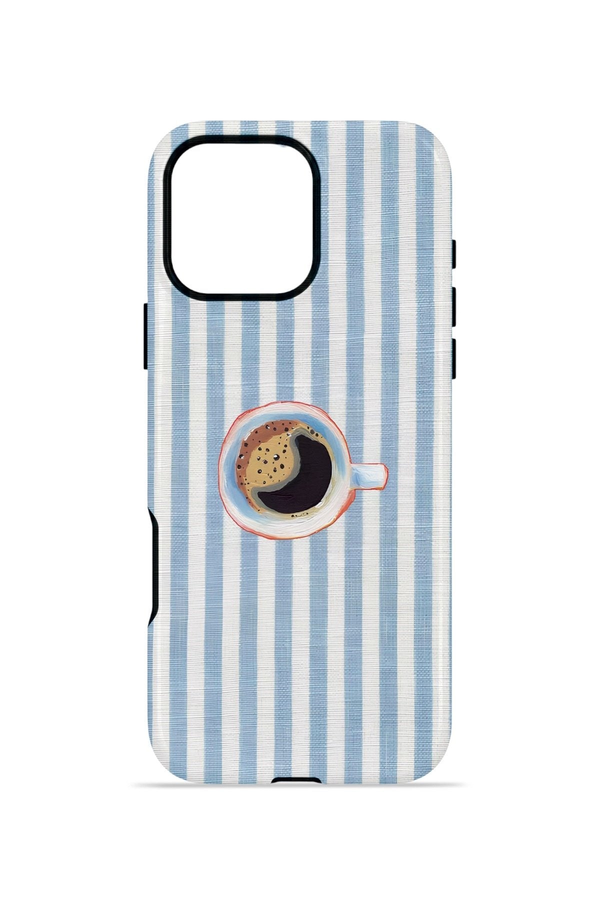 iPhone 16 Pro Max Vorian Çift Katmanlı Kılıf Morning Coffee Stripe