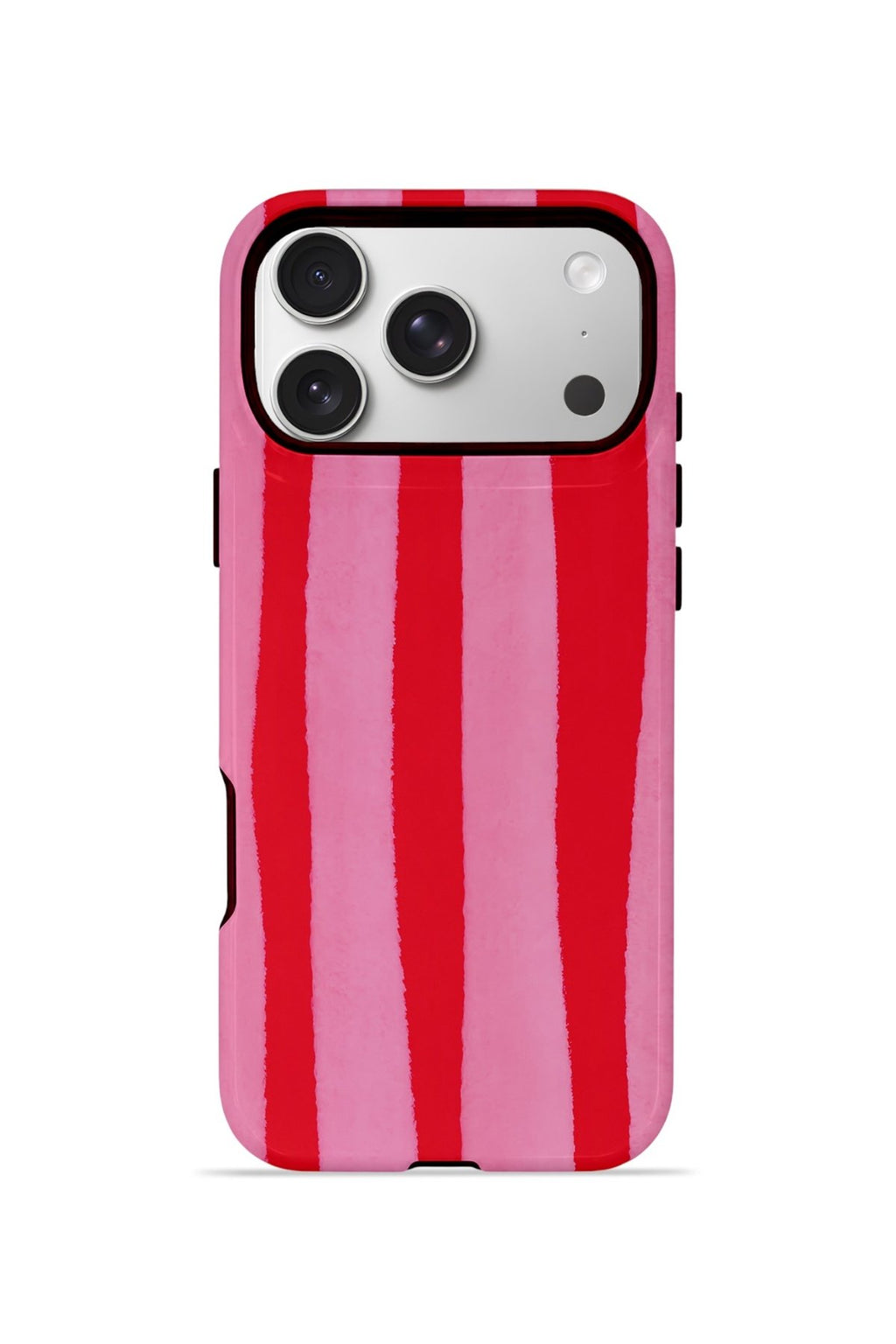 iPhone 17 Pro Max Vorian Çift Katmanlı MagSafe Kılıf Raspberry Bold Stripe