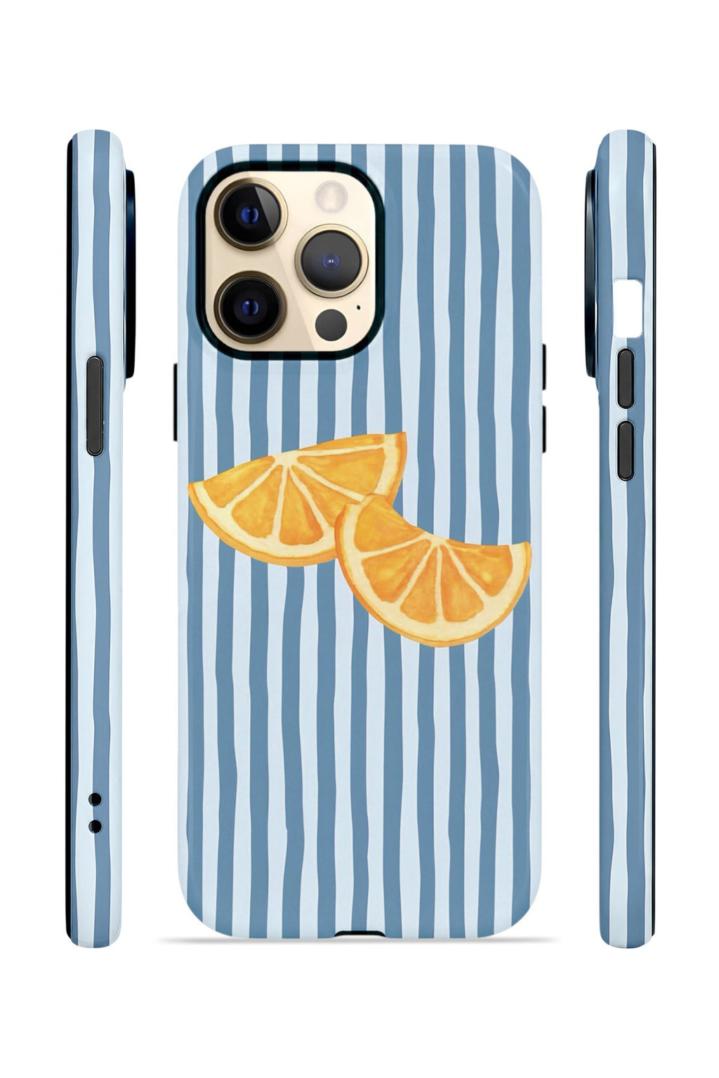 iPhone 13 Pro Max Vorian Çift Katmanlı Kılıf Blue Orange Slices
