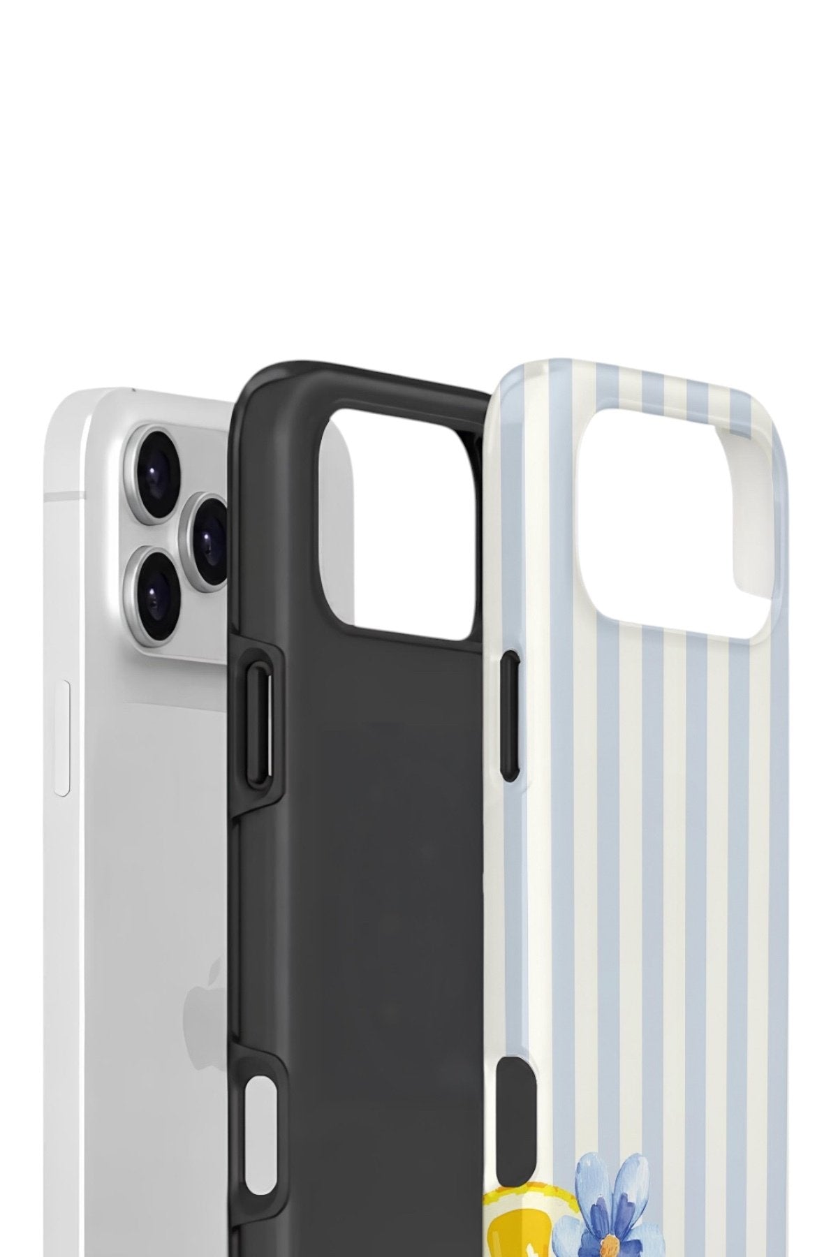 iPhone 17 Pro Vorian Çift Katmanlı Kılıf Blue Lemon Blossom