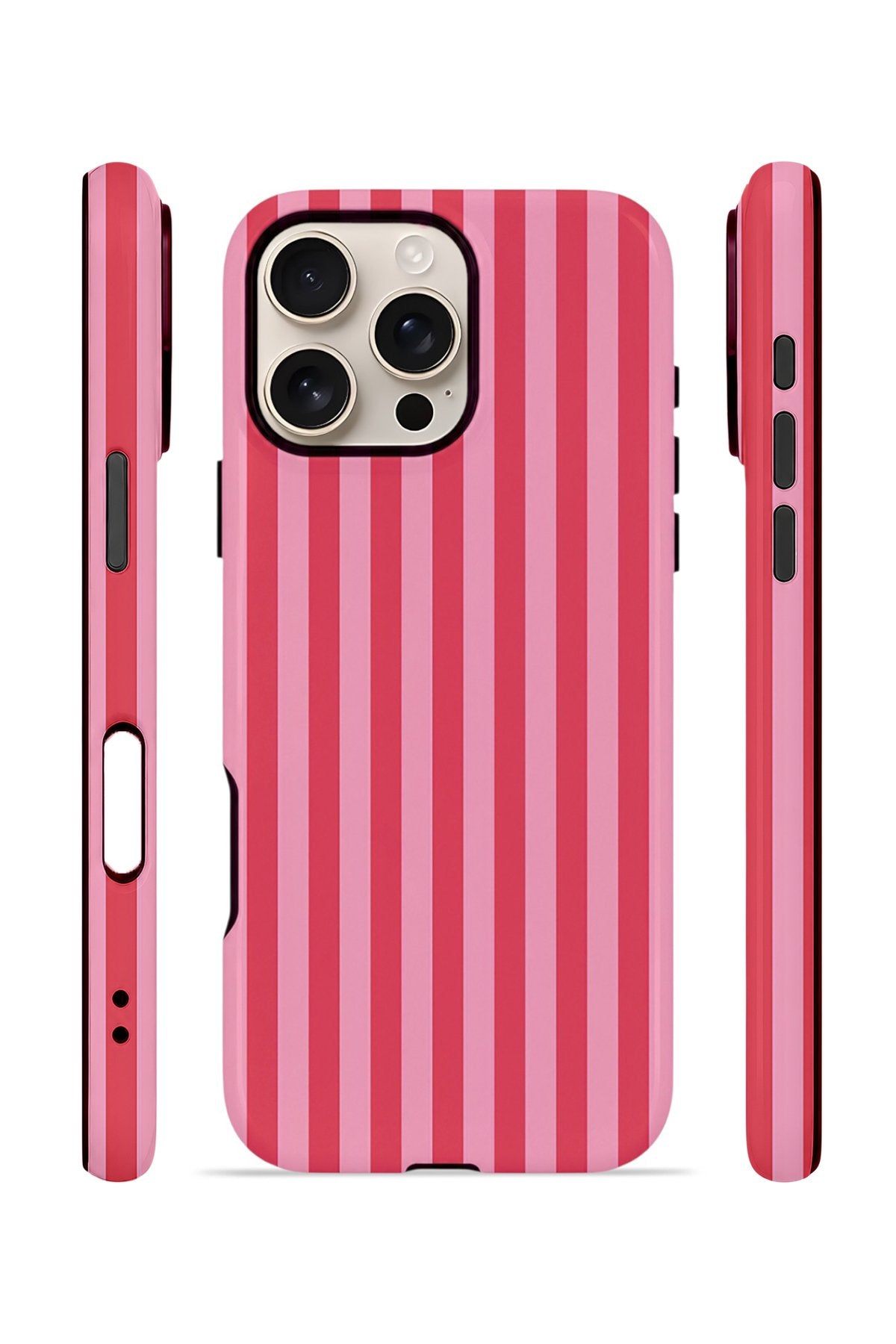iPhone 16 Pro Max Vorian Çift Katmanlı Kılıf Raspberry Cabana