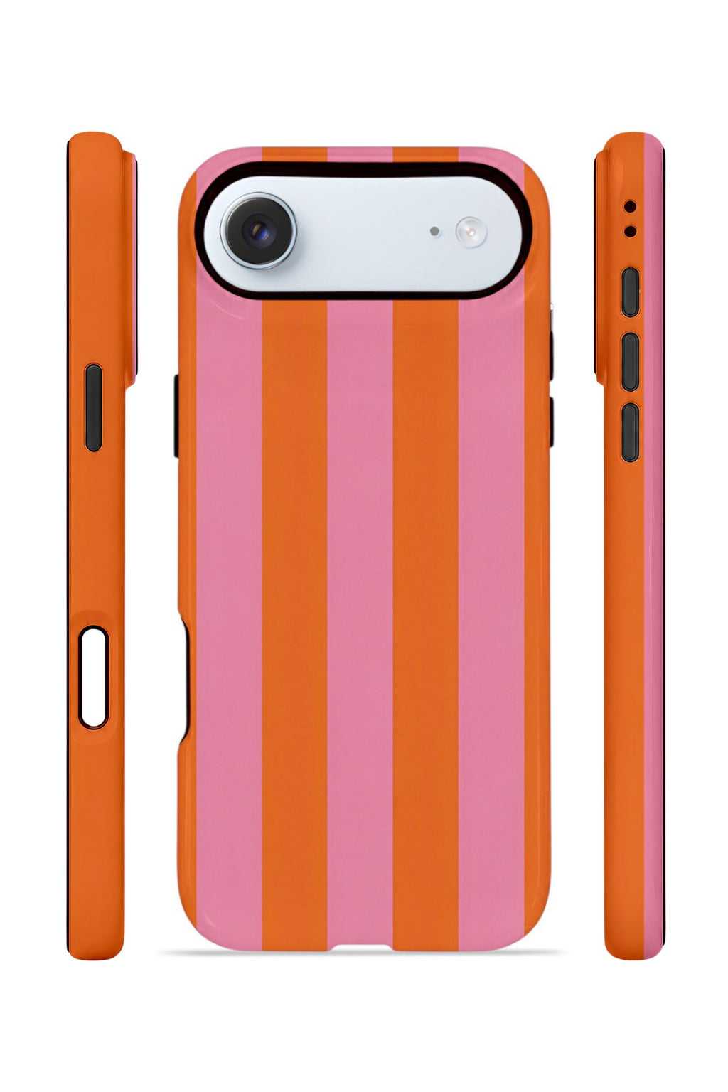 iPhone 17 Air Vorian Çift Katmanlı MagSafe Kılıf Tangerine Rose Stripe