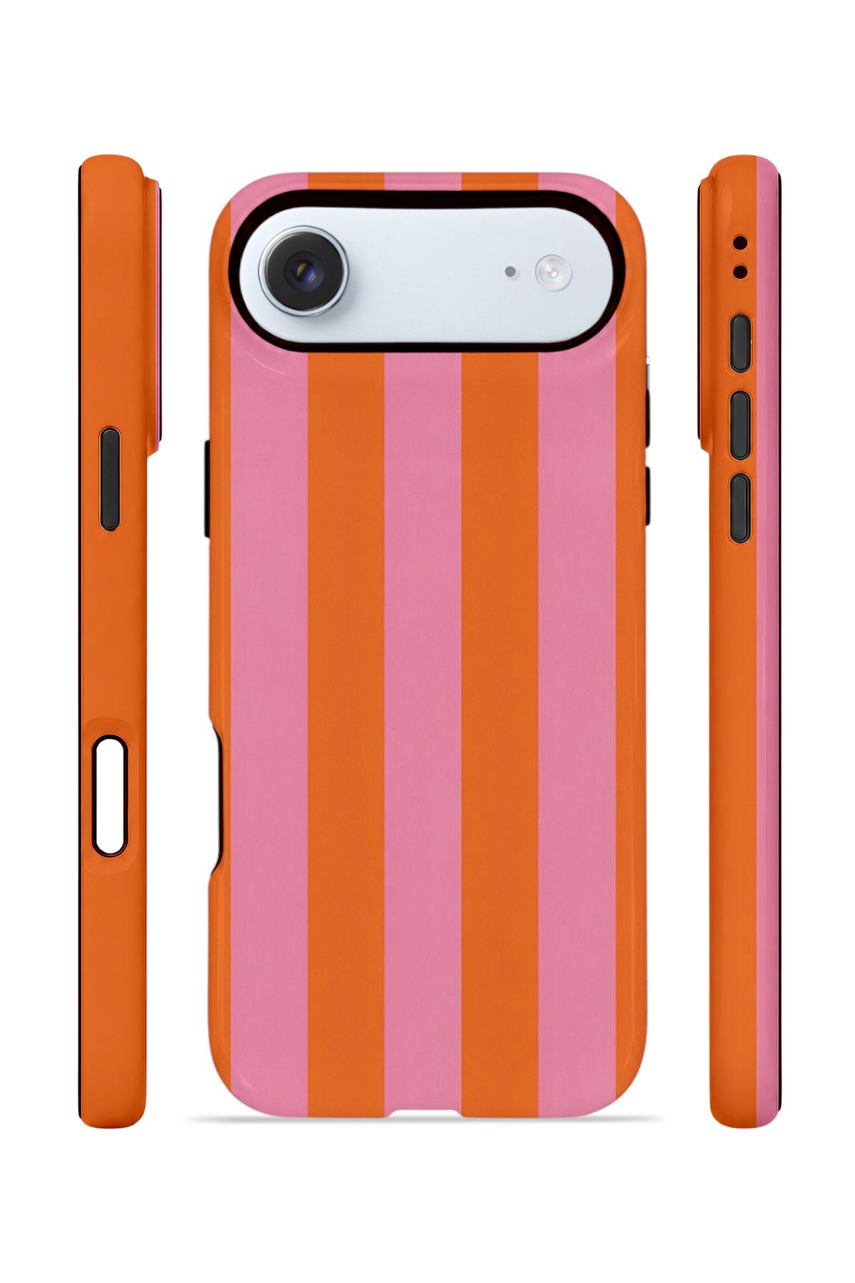 iPhone 17 Air Vorian Çift Katmanlı MagSafe Kılıf Tangerine Rose Stripe