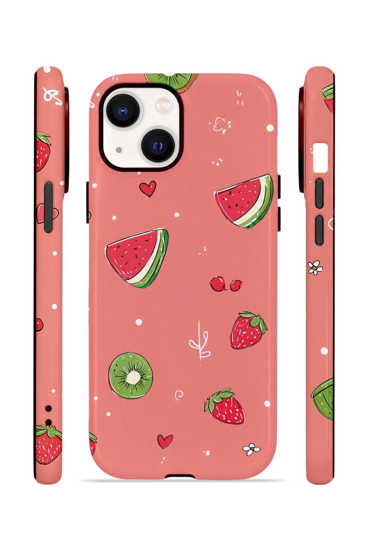 iPhone 15 Plus Vorian Çift Katmanlı Kılıf Summer Fruit Crush