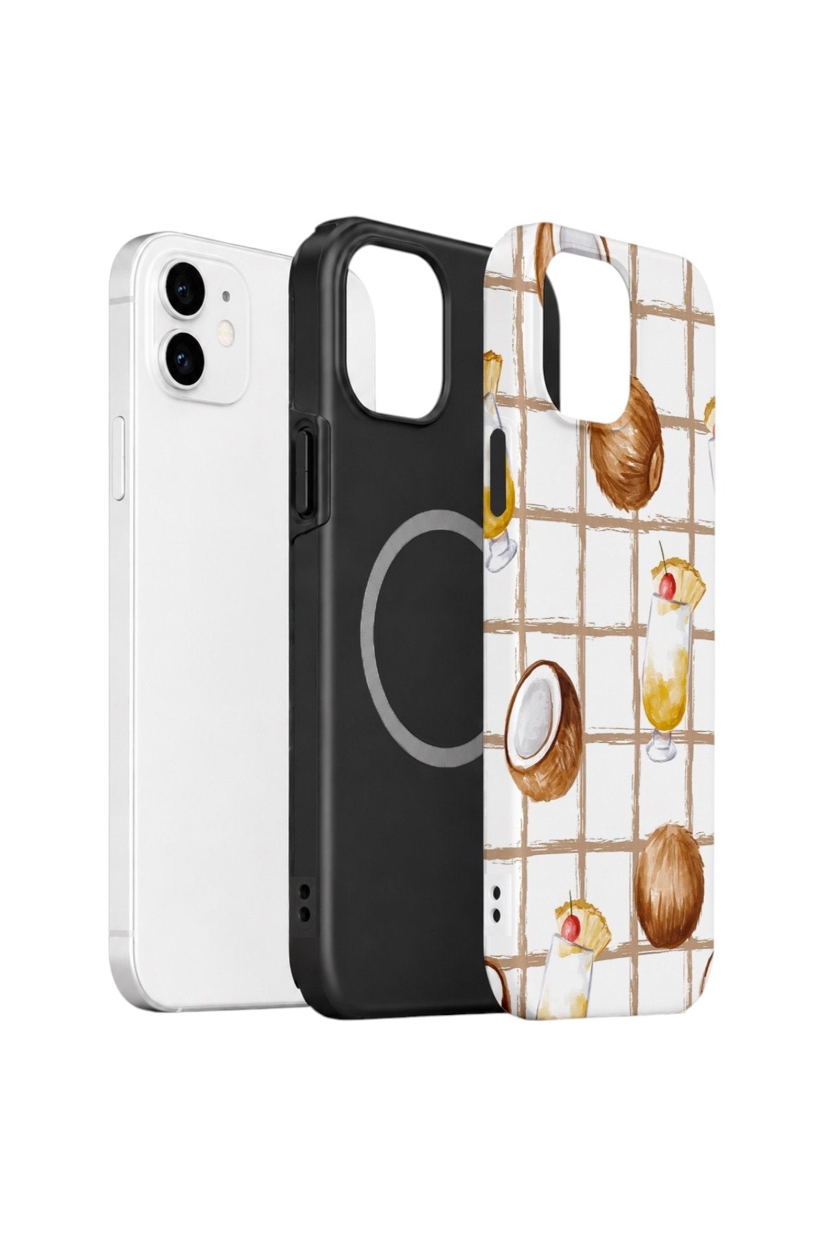 iPhone 11 Vorian Çift Katmanlı MagSafe Kılıf Coconut Cabana
