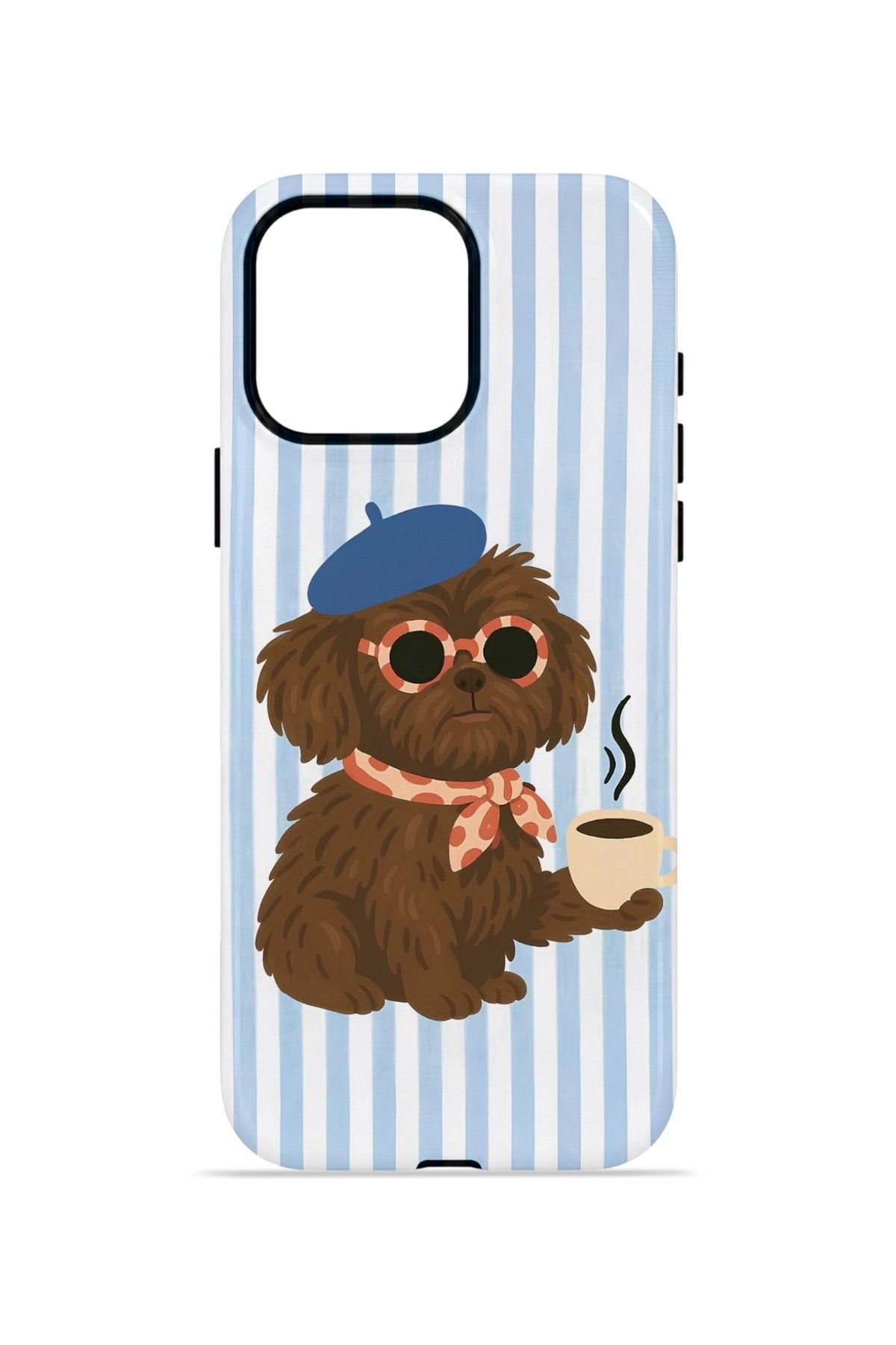 iPhone 15 Pro Vorian Çift Katmanlı Kılıf Cafe Dog Riviera
