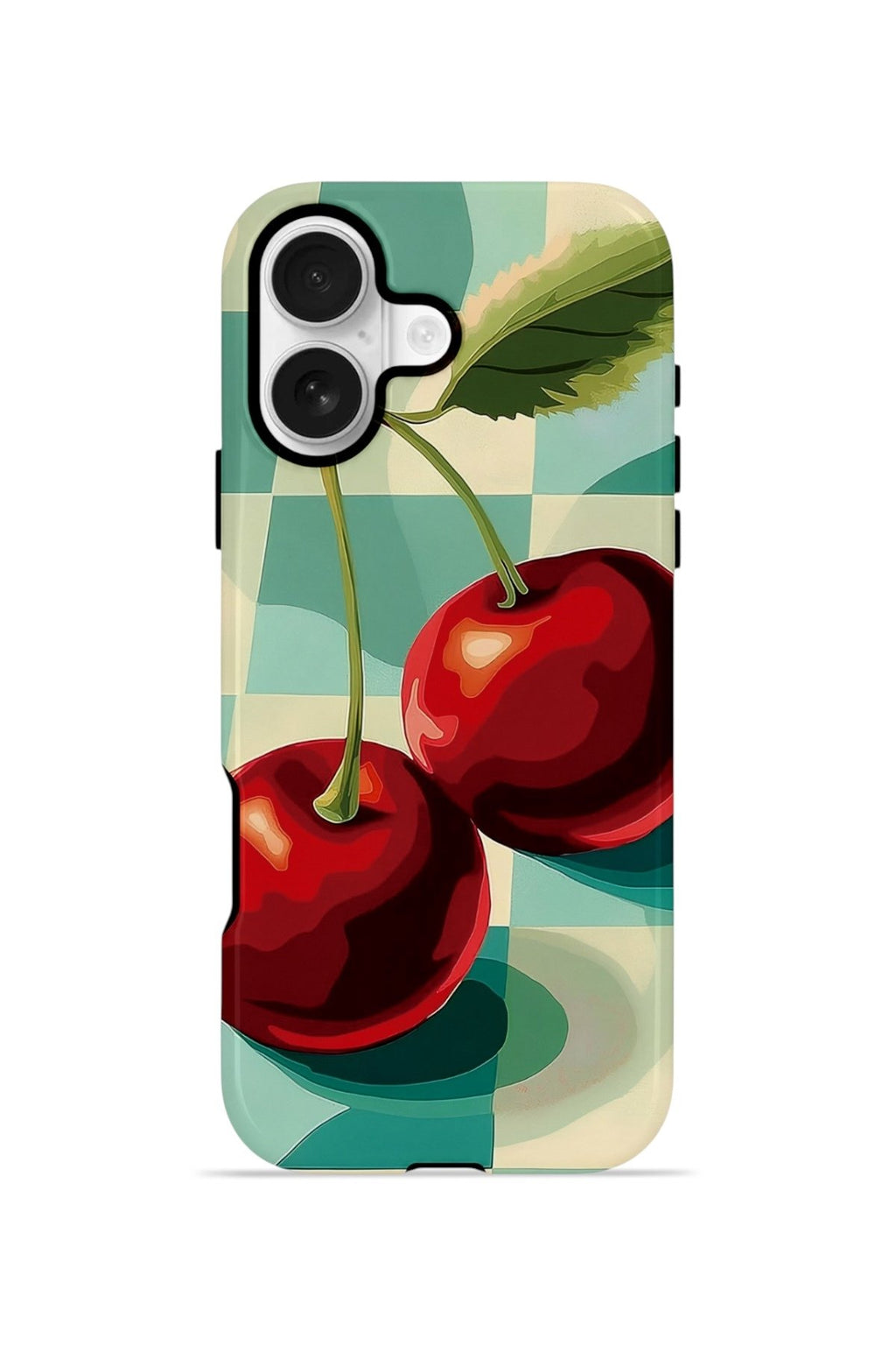 iPhone 16 Plus Vorian Çift Katmanlı Kılıf Retro Cherry Pop