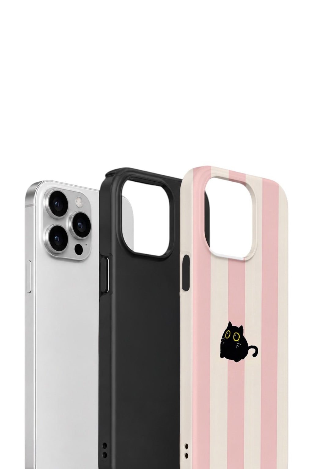 iPhone 12 Pro Vorian Çift Katmanlı Kılıf Midnight Cat Stripe
