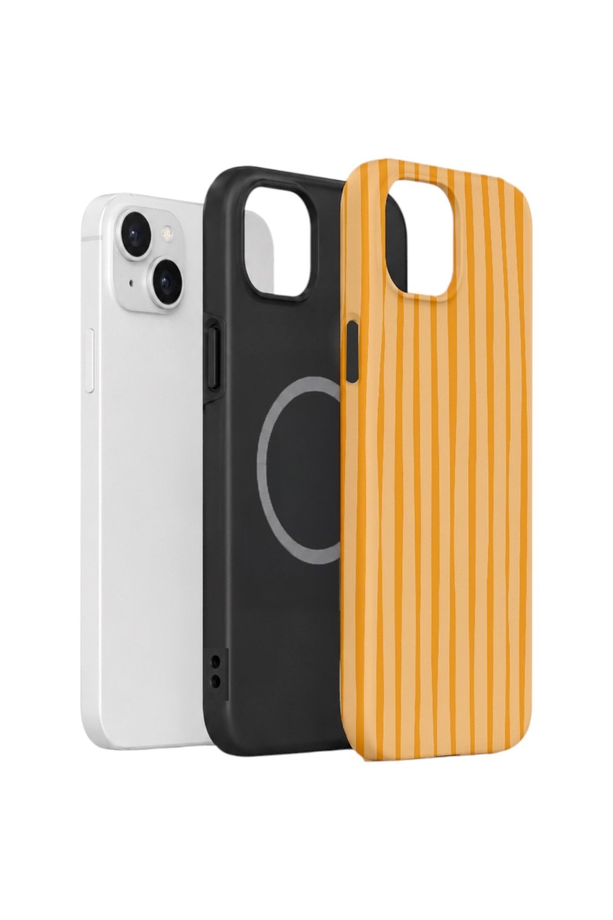 iPhone 15 Plus Vorian Çift Katmanlı MagSafe Kılıf Golden Hour Stripe