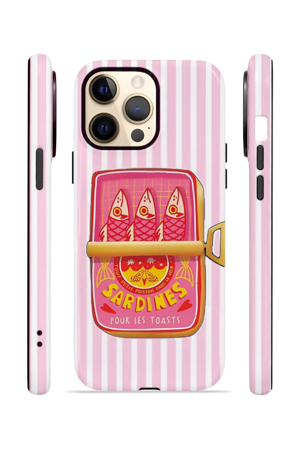 iPhone 13 Pro Vorian Çift Katmanlı Kılıf Sardine Club Pink