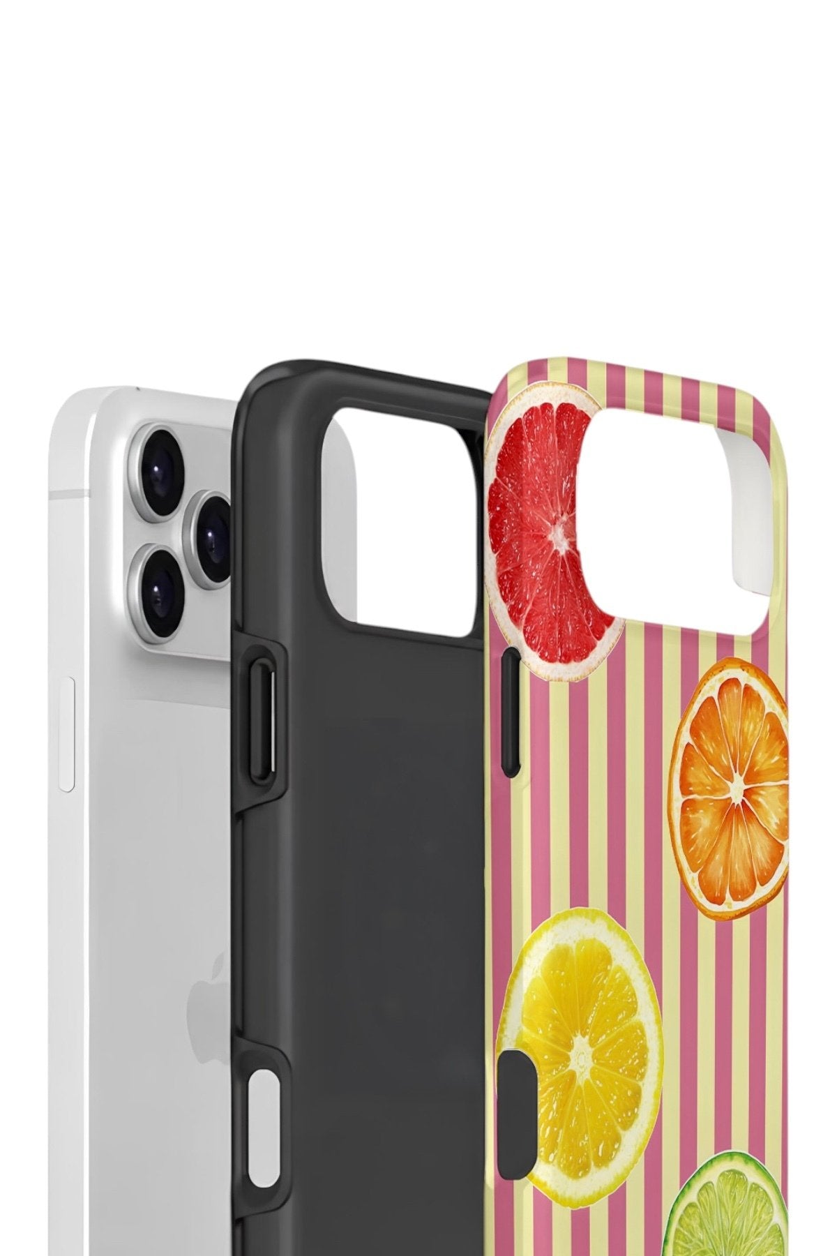 iPhone 17 Pro Vorian Çift Katmanlı Kılıf Citrus Fiesta Stripe