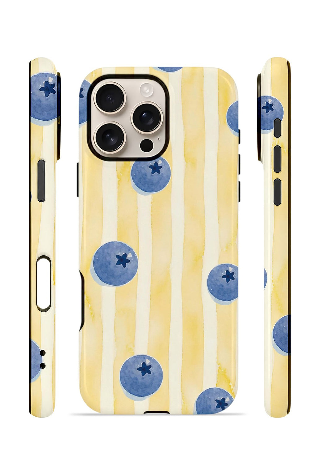 iPhone 16 Pro Vorian Çift Katmanlı MagSafe Kılıf Blueberry Sun Stripe