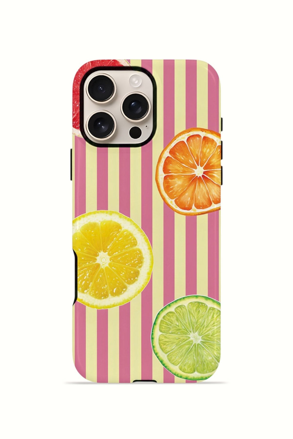 iPhone 16 Pro Vorian Çift Katmanlı MagSafe Kılıf Citrus Fiesta Stripe