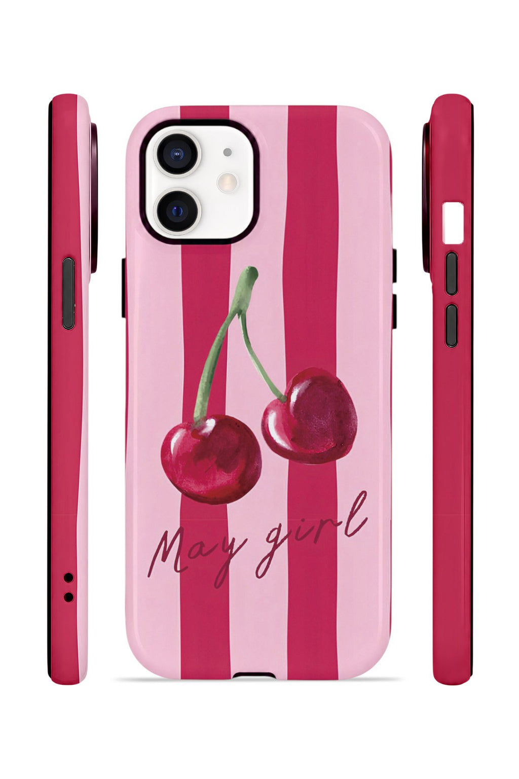iPhone 12 Vorian Çift Katmanlı MagSafe Kılıf Cherry Girl