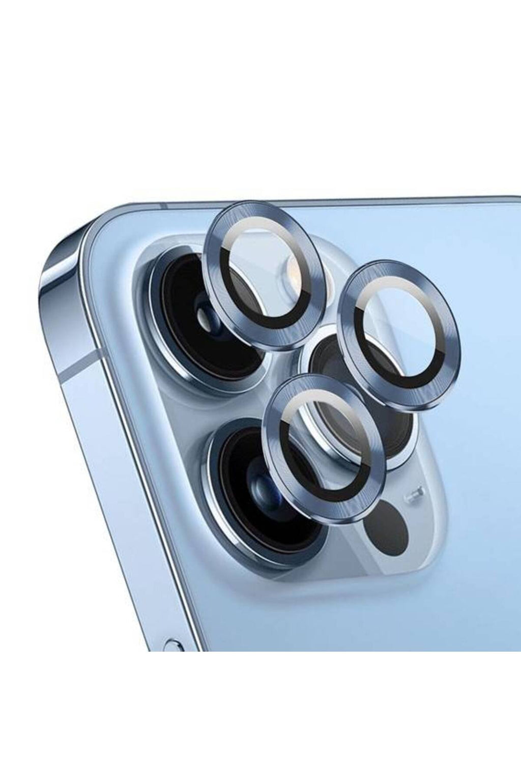iPhone 14 Pro Max 6.7'' Metal Kamera Koruyucu Lens Sierra Mavi