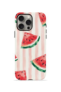 iPhone 15 Pro Vorian Çift Katmanlı Kılıf Watermelon Blush Stripe