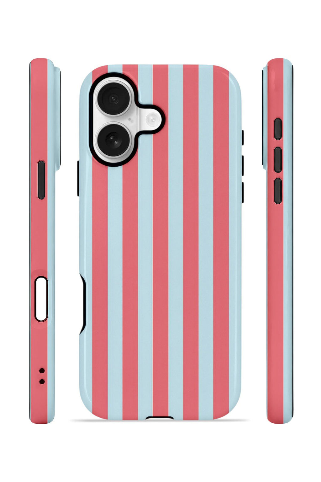 iPhone 16 Plus Vorian Çift Katmanlı MagSafe Kılıf Poolside Candy Stripe