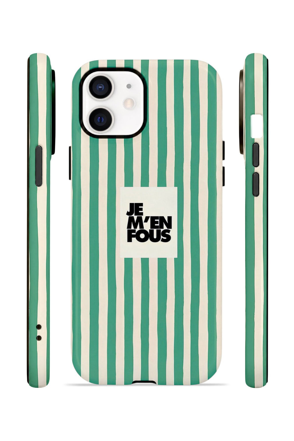 iPhone 12 Vorian Çift Katmanlı Kılıf Je M En Fous Green
