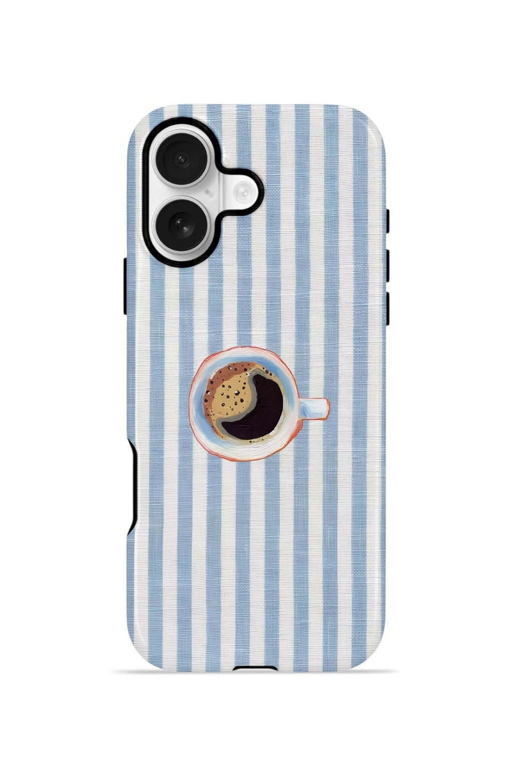 iPhone 17 Vorian Çift Katmanlı MagSafe Kılıf Morning Coffee Stripe