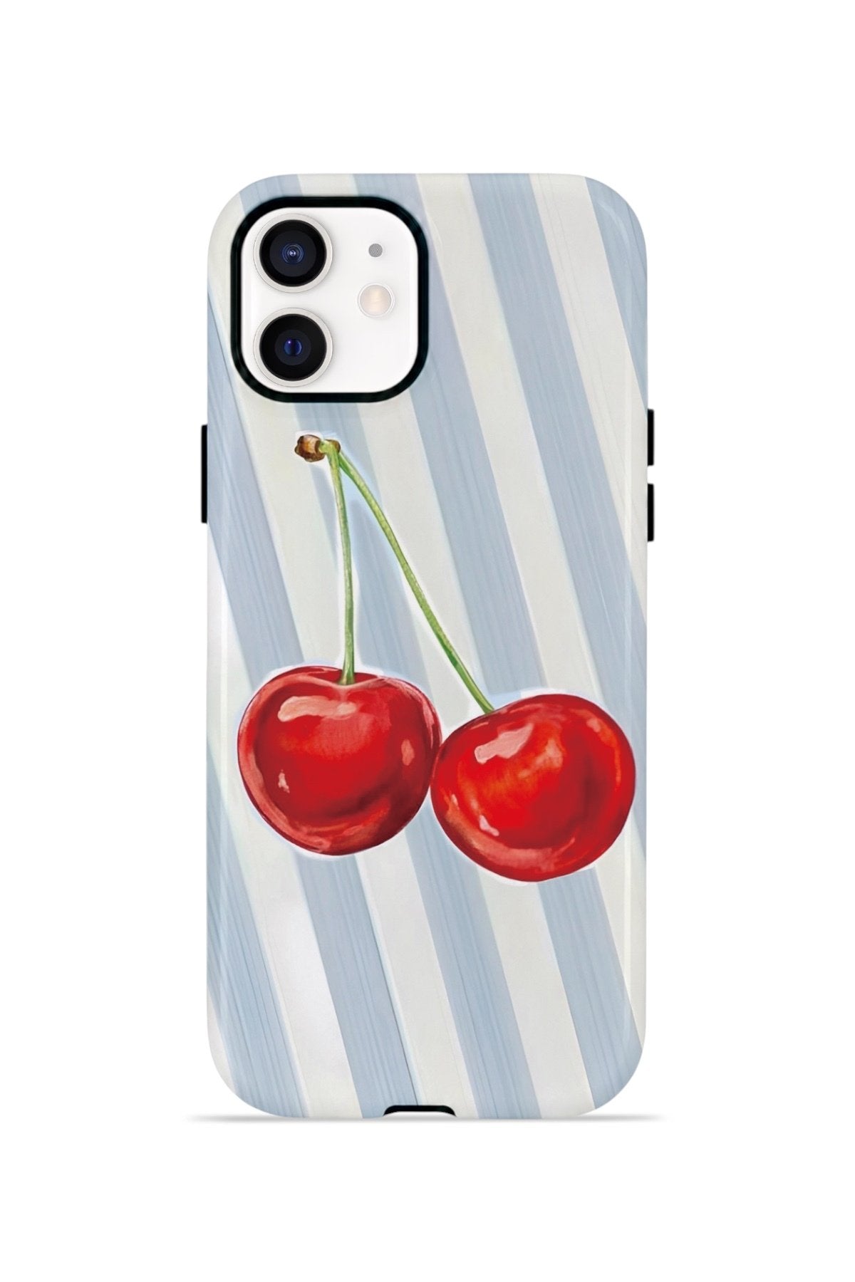 iPhone 11 Vorian Çift Katmanlı Kılıf Cherry Blue Stripe
