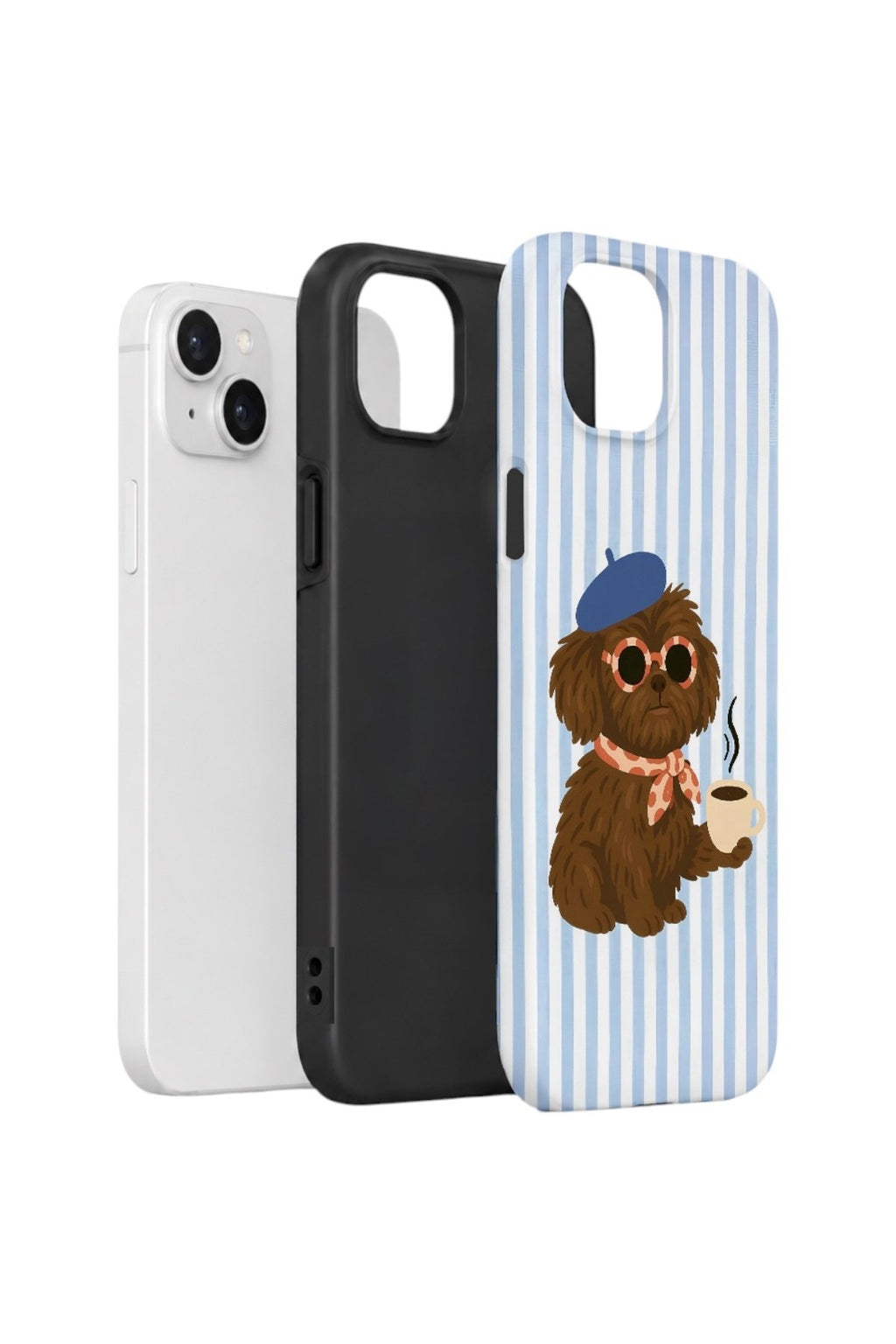 iPhone 15 Vorian Çift Katmanlı Kılıf Cafe Dog Riviera