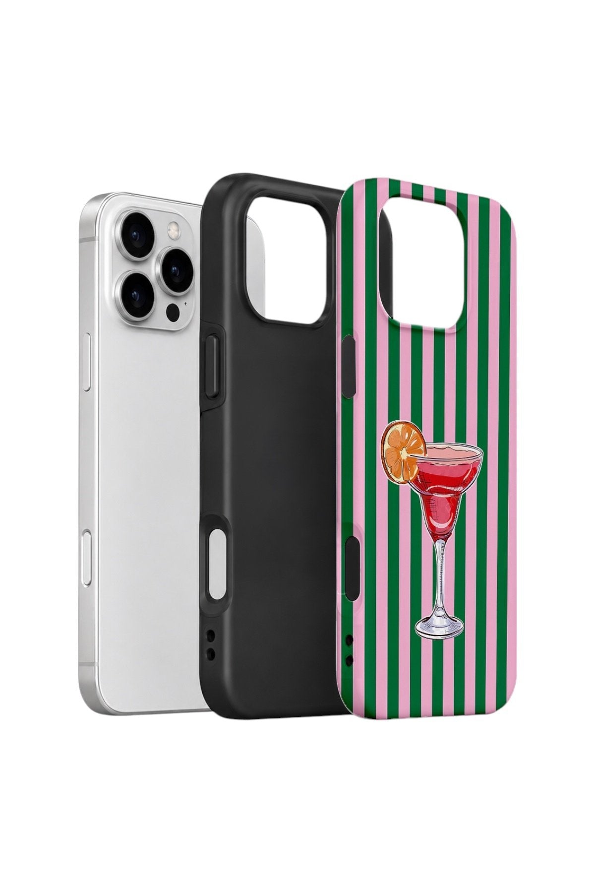 iPhone 16 Pro Max Vorian Çift Katmanlı Kılıf Pink Citrus Cocktail