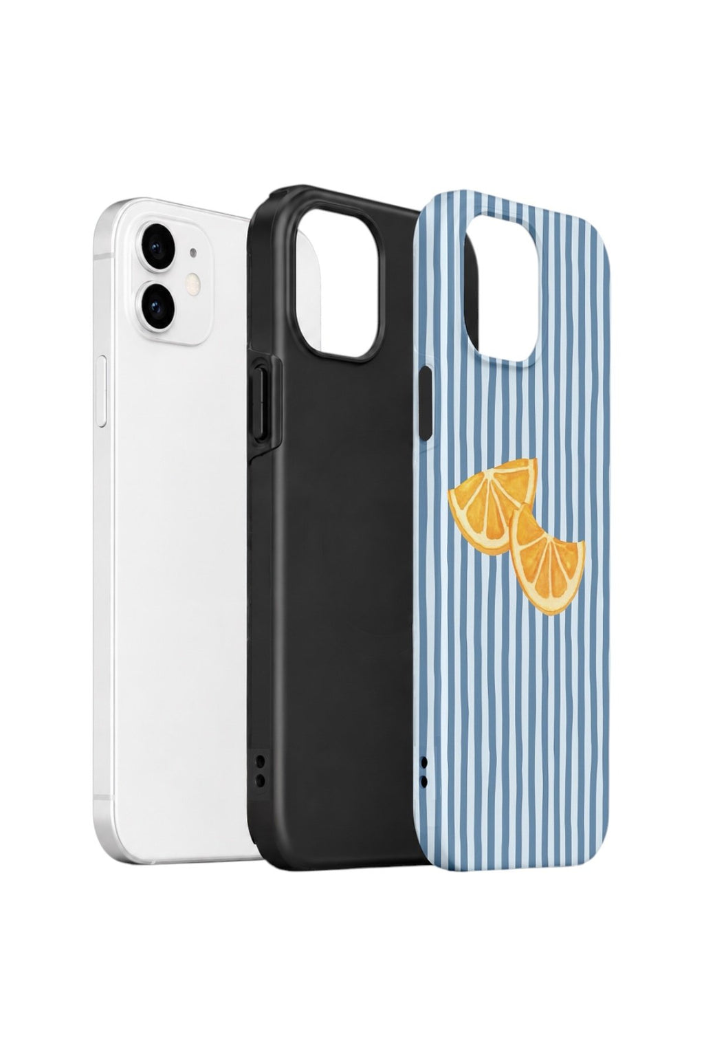 iPhone 12 Vorian Çift Katmanlı Kılıf Blue Orange Slices
