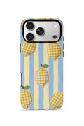 iPhone 17 Pro Vorian Çift Katmanlı MagSafe Kılıf Gingham Lemon Grove