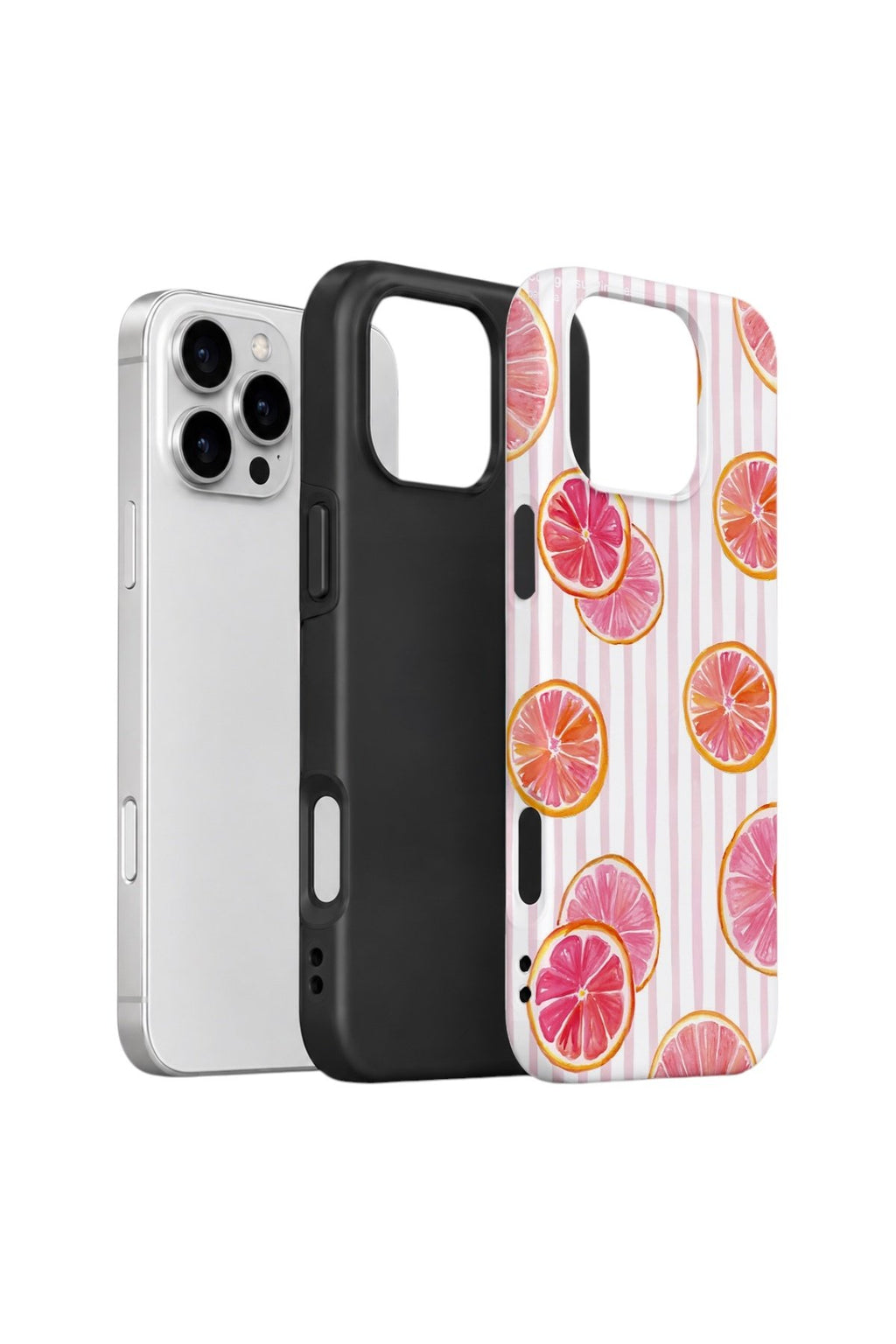 iPhone 16 Pro Max Vorian Çift Katmanlı Kılıf Pink Grapefruit Garden