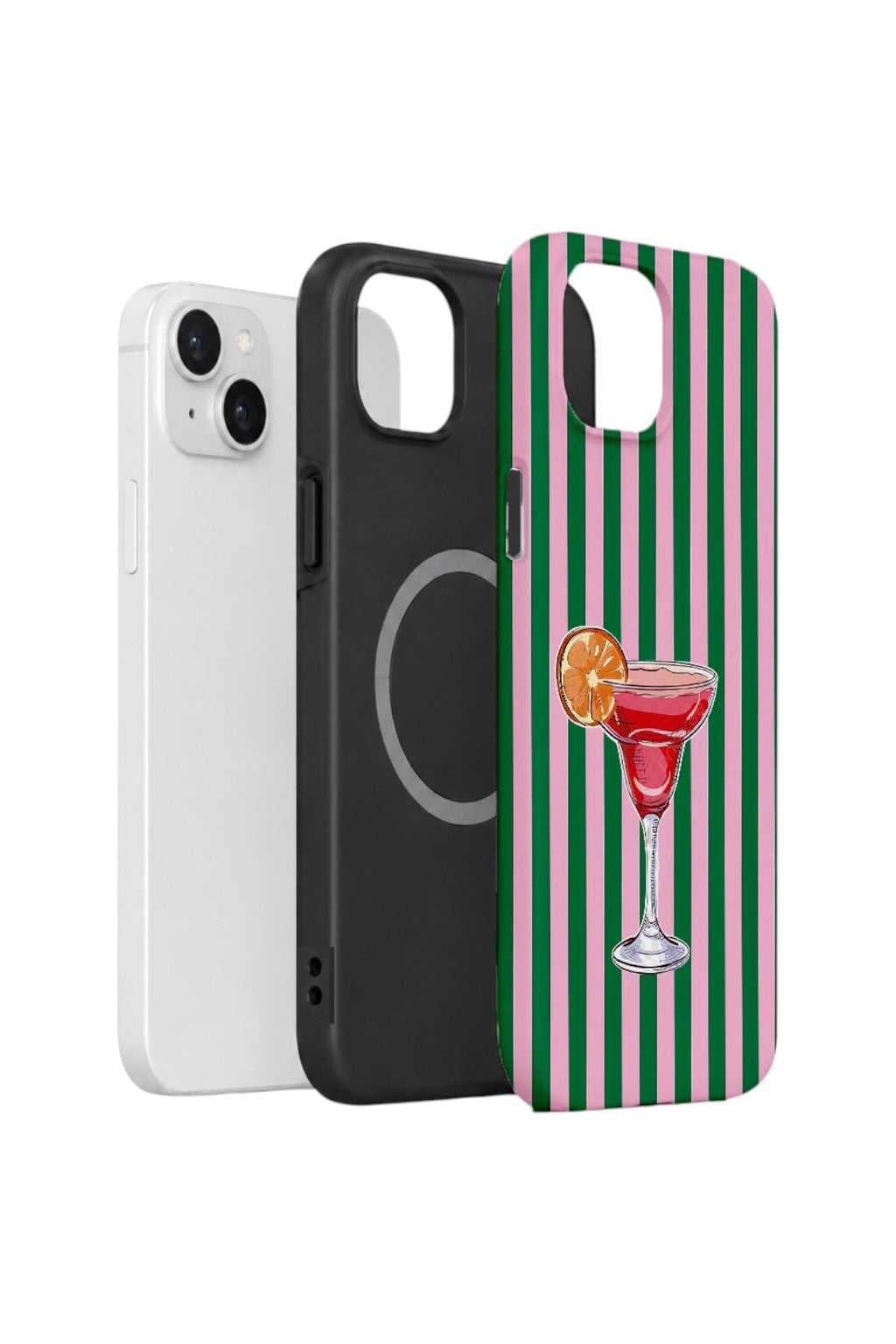 iPhone 15 Vorian Çift Katmanlı MagSafe Kılıf Pink Citrus Cocktail