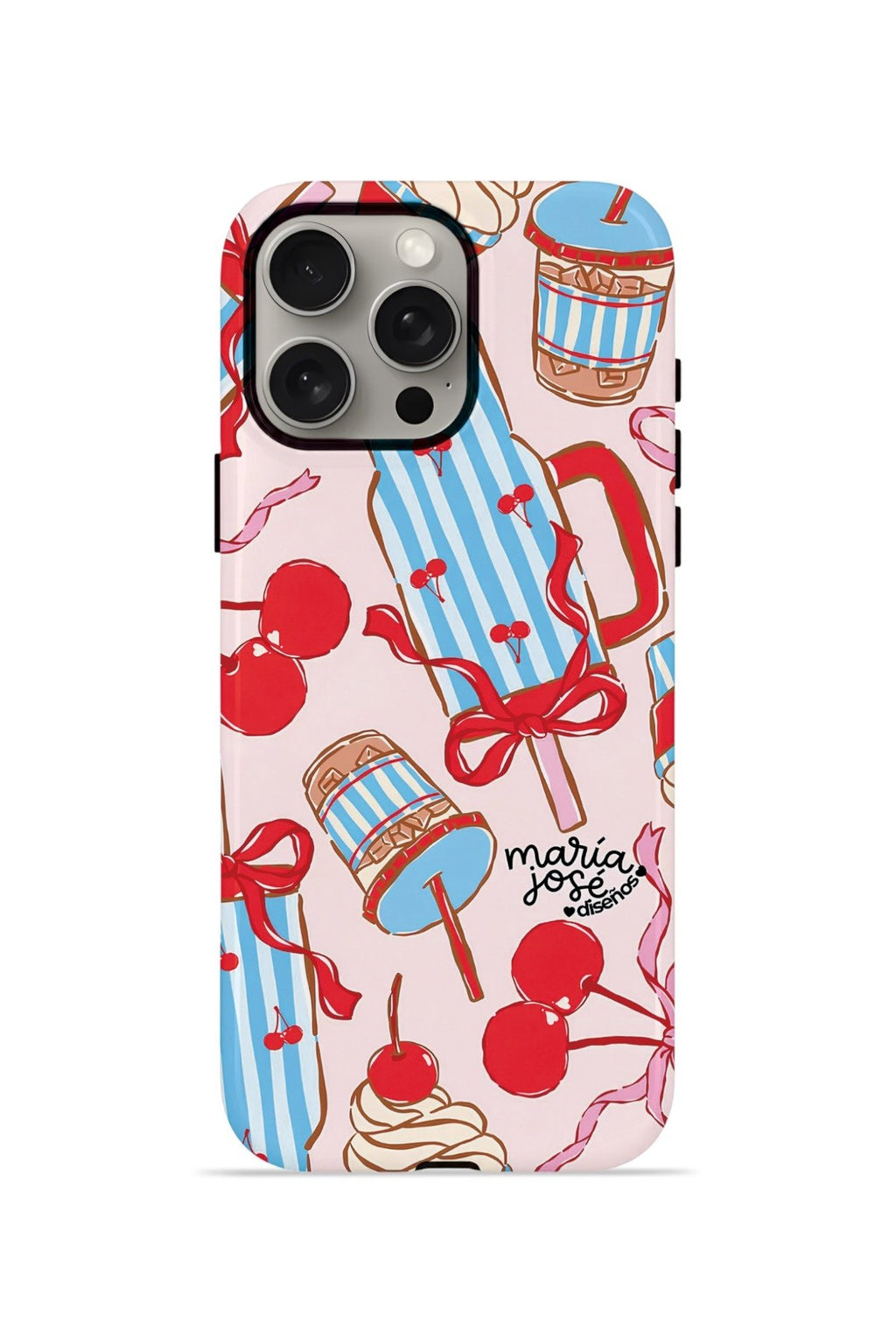 iPhone 15 Pro Max Vorian Çift Katmanlı MagSafe Kılıf Dolce Cherry Picnic
