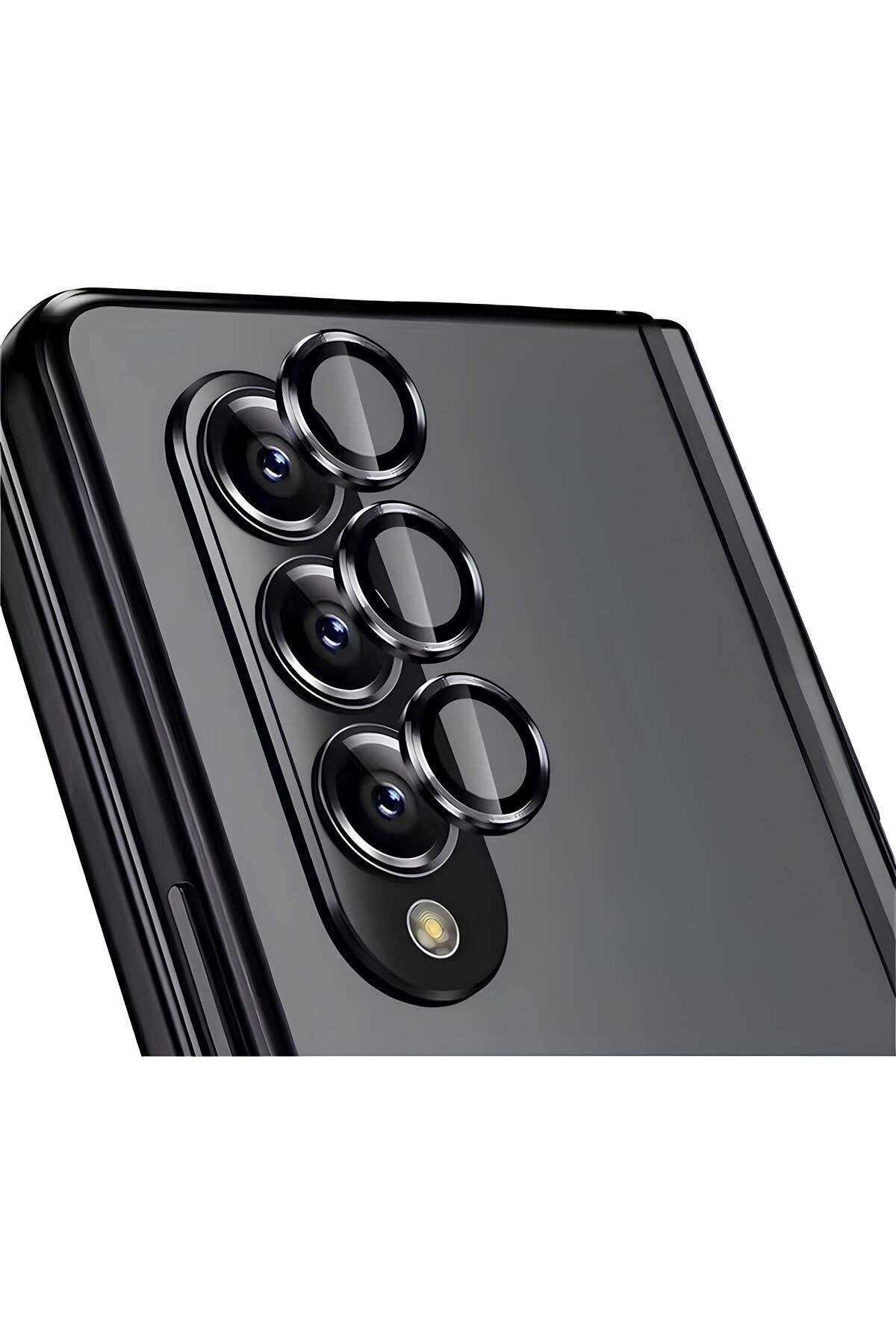Samsung Galaxy Z Fold 6 Metal Kamera Koruyucu Lens Siyah