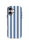 iPhone 16 Vorian Çift Katmanlı Kılıf Blue Marina Stripe