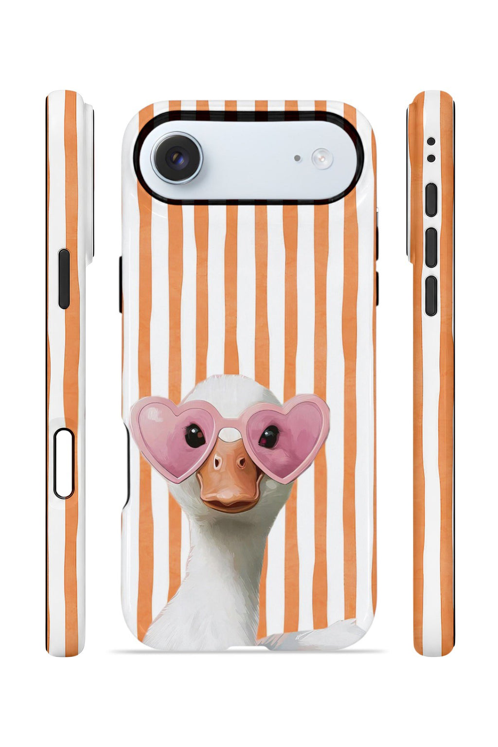 iPhone 17 Air Vorian Çift Katmanlı Kılıf Heart Glasses Goose