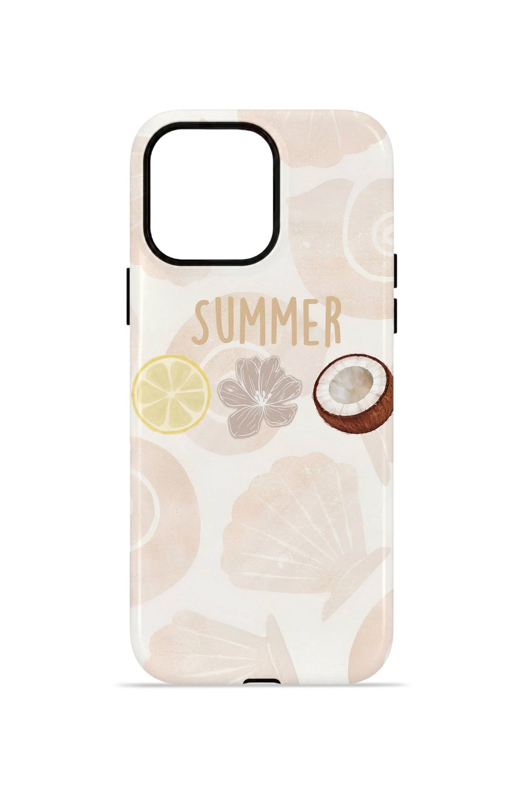 iPhone 12 Pro Max Vorian Çift Katmanlı Kılıf Coconut Summer Notes
