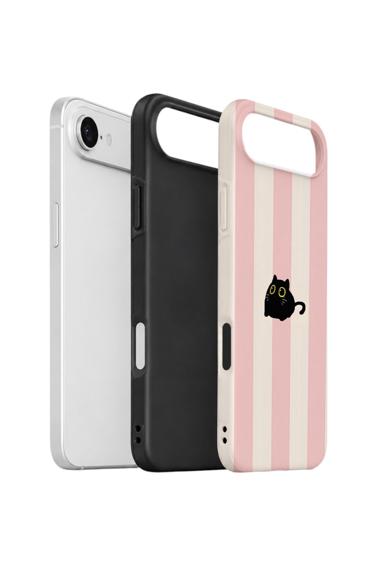 iPhone 17 Air Vorian Çift Katmanlı Kılıf Midnight Cat Stripe