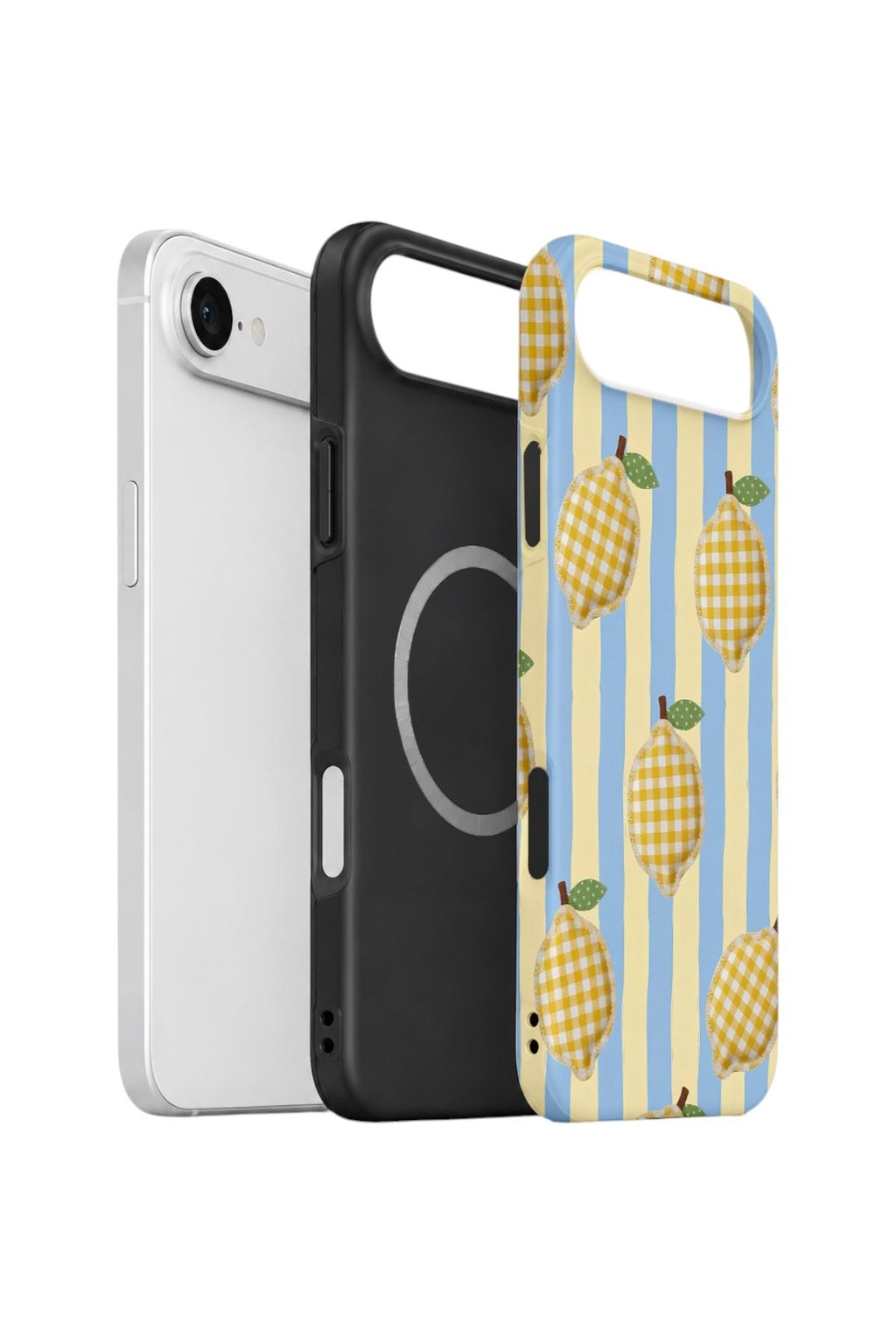 iPhone 17 Air Vorian Çift Katmanlı MagSafe Kılıf Gingham Lemon Grove