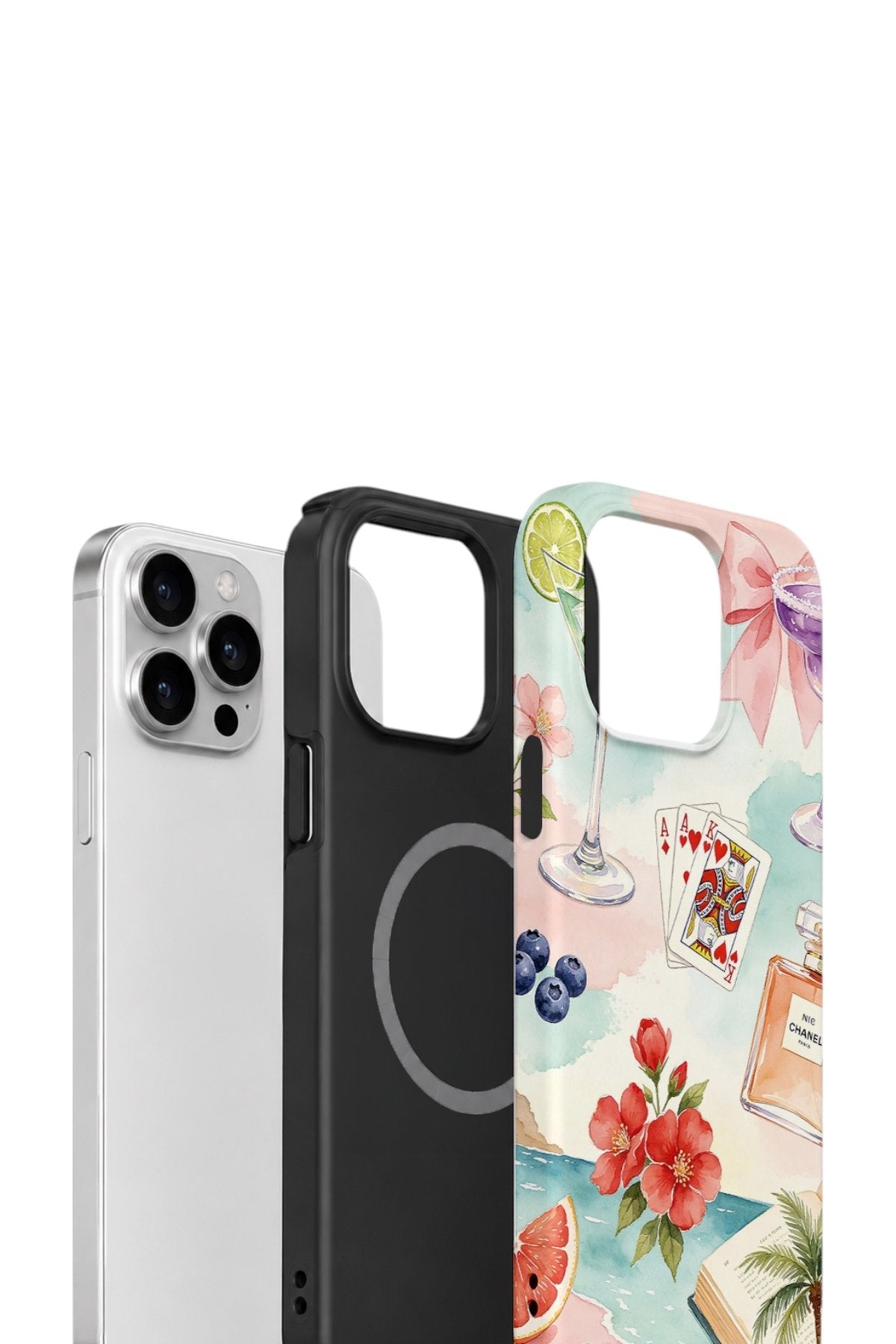 iPhone 15 Pro Vorian Çift Katmanlı MagSafe Kılıf Mediterranean Holiday Collage