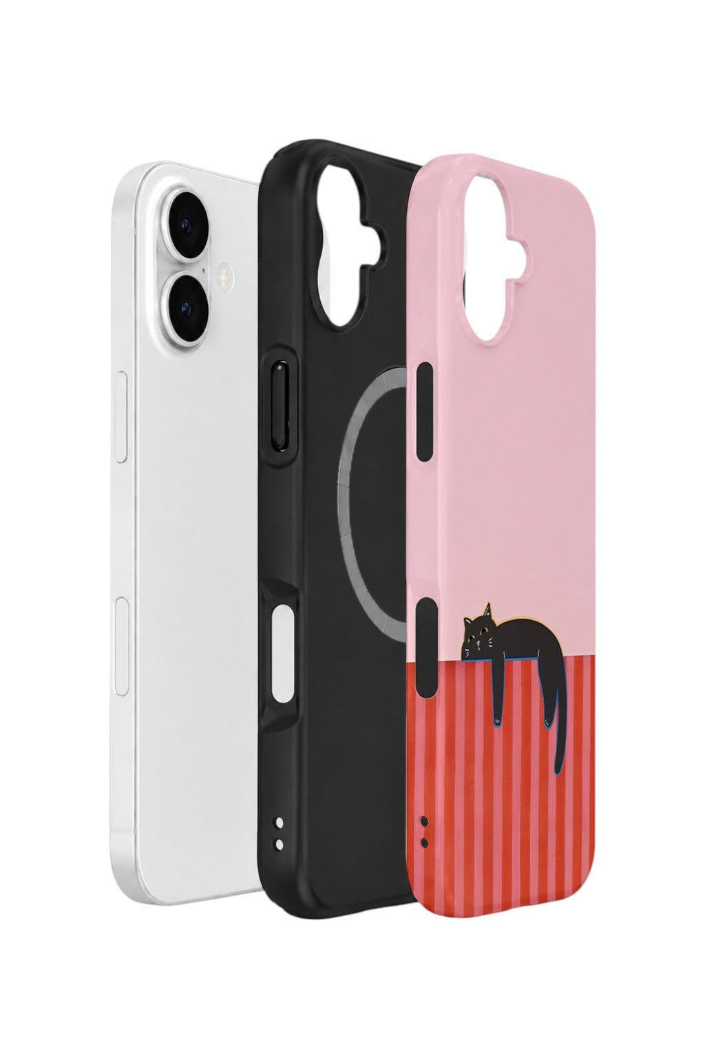 iPhone 16 Vorian Çift Katmanlı MagSafe Kılıf Lazy Cat Sunset