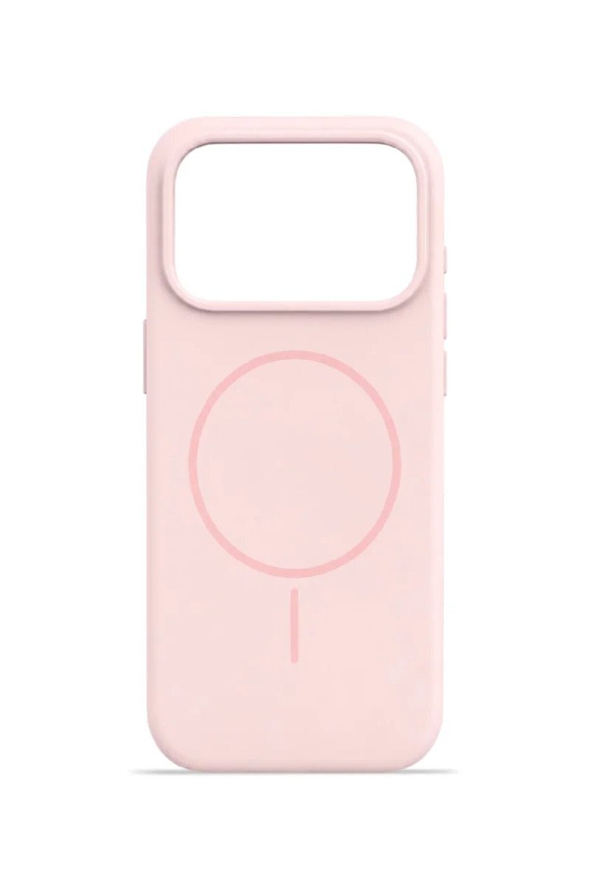 iPhone 17 Pro 6.3" Mag Core Akıllı MagSafe Animasyonlu Silikon Kılıf Açık Pembe