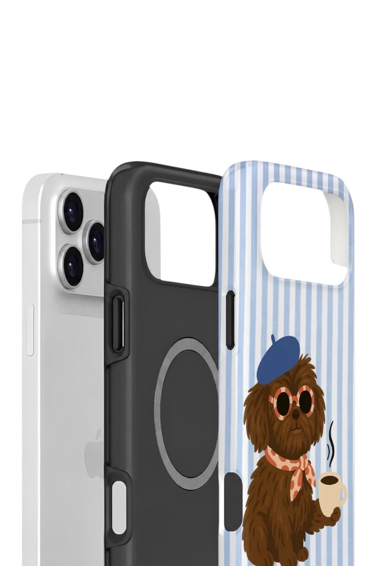 iPhone 17 Pro Max Vorian Çift Katmanlı MagSafe Kılıf Cafe Dog Riviera