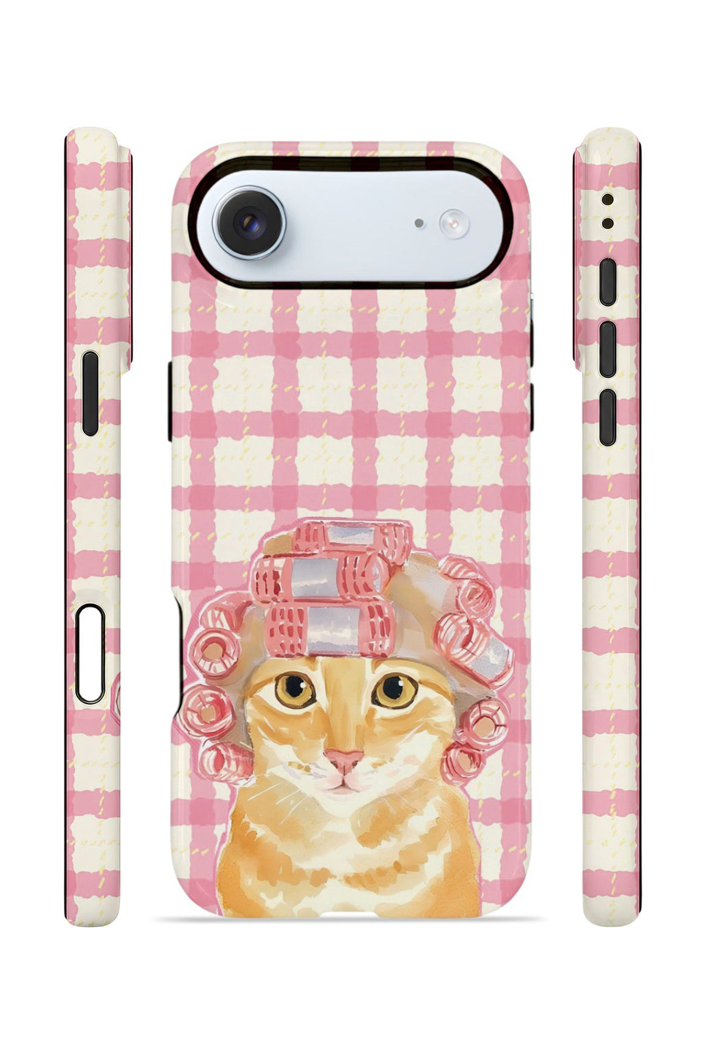 iPhone 17 Air Vorian Çift Katmanlı MagSafe Kılıf Pink Picnic Cat