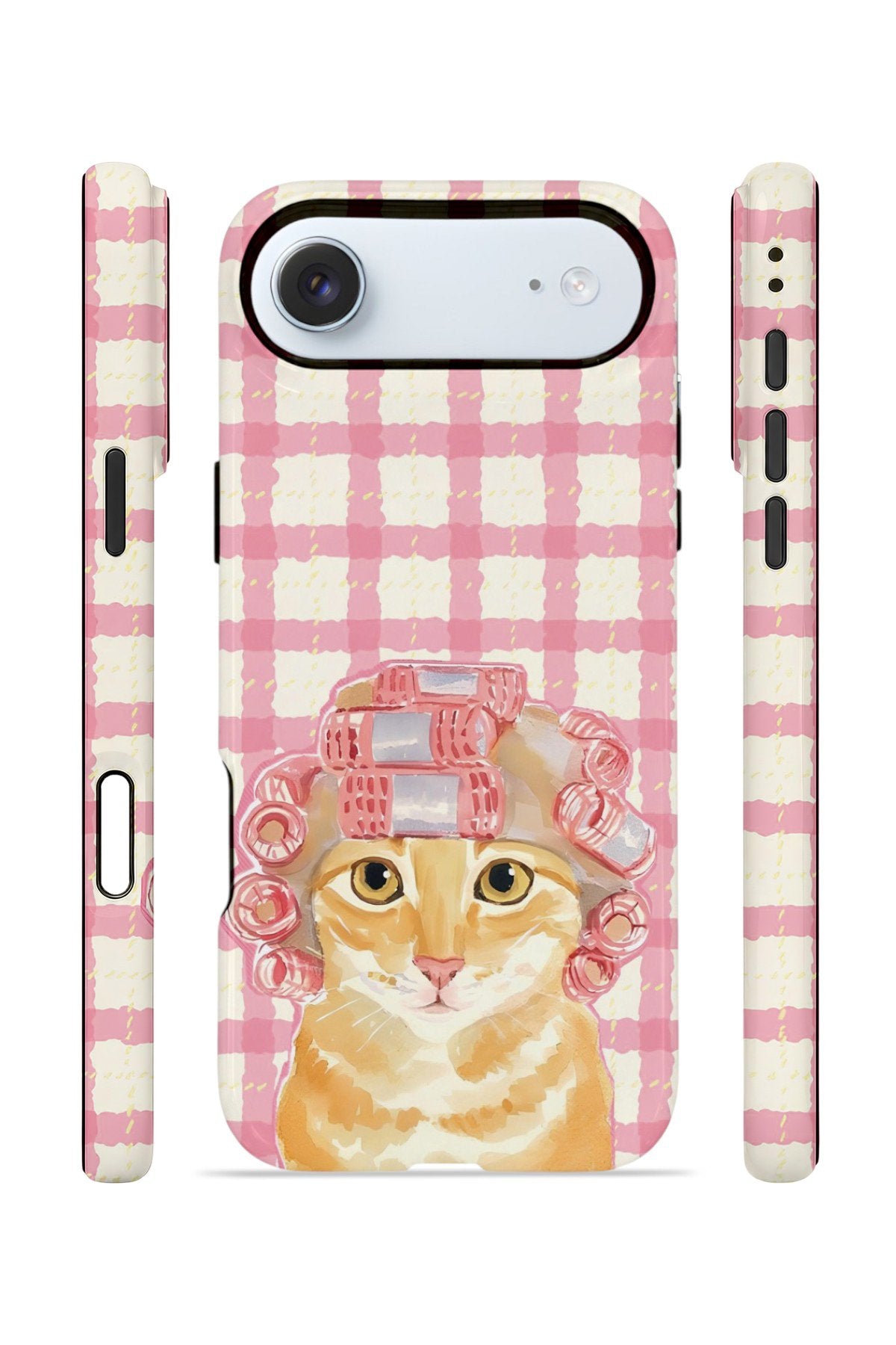 iPhone 17 Air Vorian Çift Katmanlı MagSafe Kılıf Pink Picnic Cat