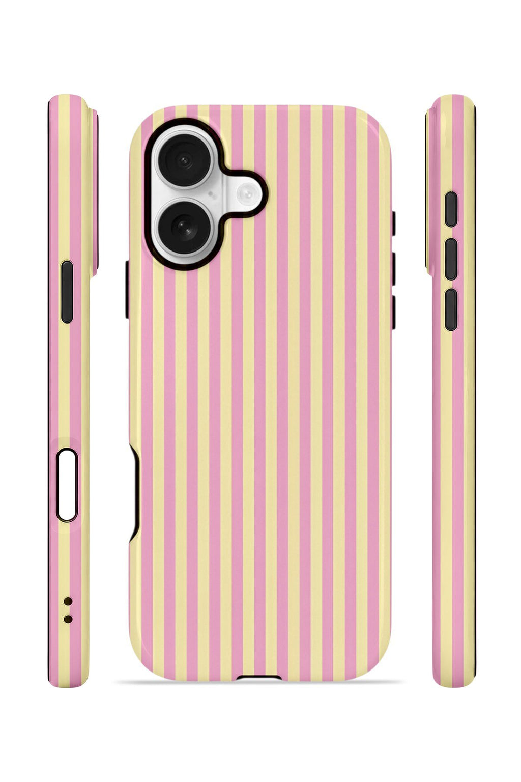 iPhone 17 Vorian Çift Katmanlı Kılıf Lemon Candy Pinstripe